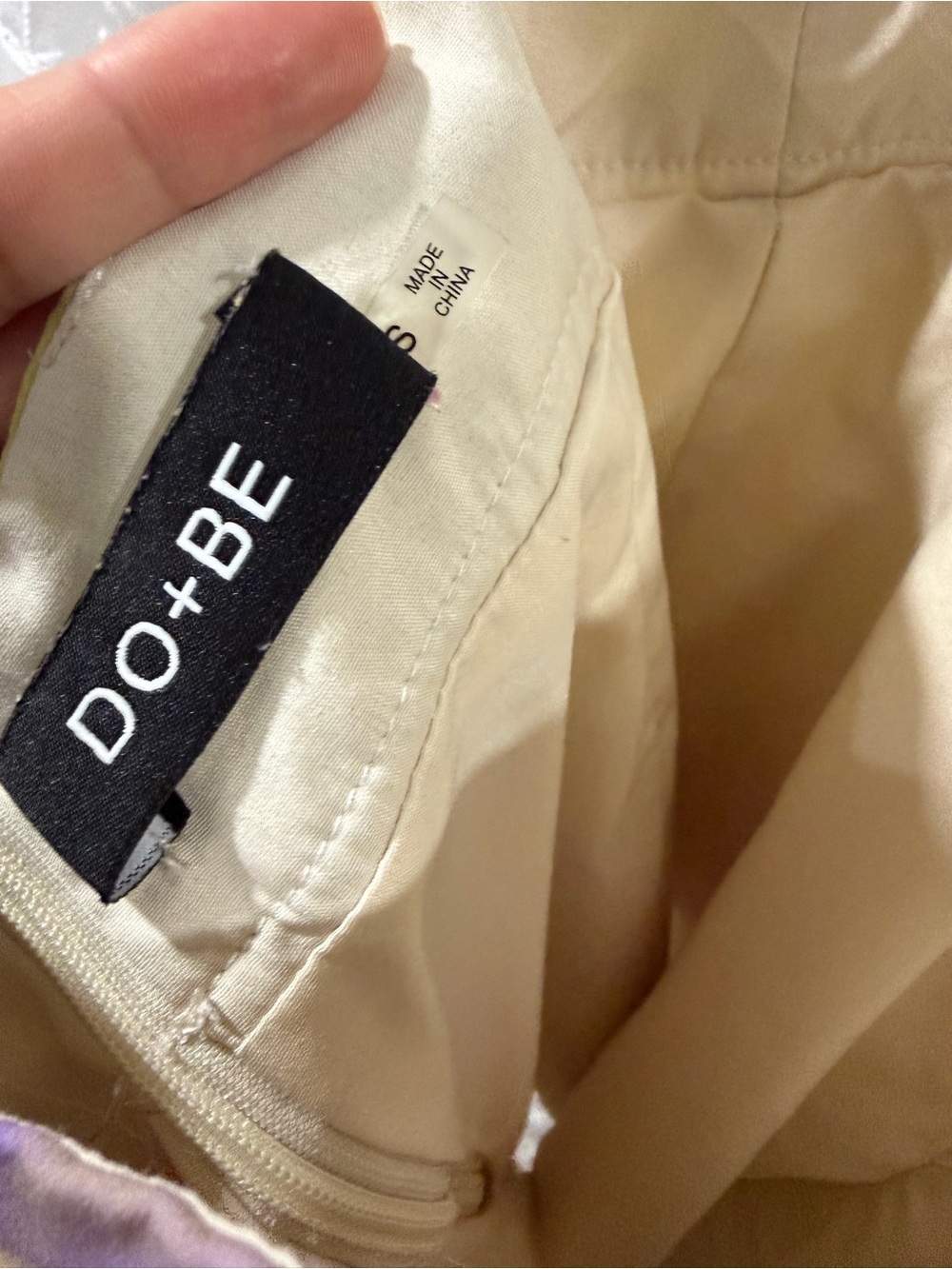 DO+BE Cream Tie-Dye Romper with Lavender Accent - Picture 3 of 5